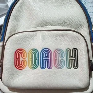 Cream and rainbow Coach bag purse backpack Coach | Bags | Cream And Rainbow Coach Bag Purse Backpack  main image 2